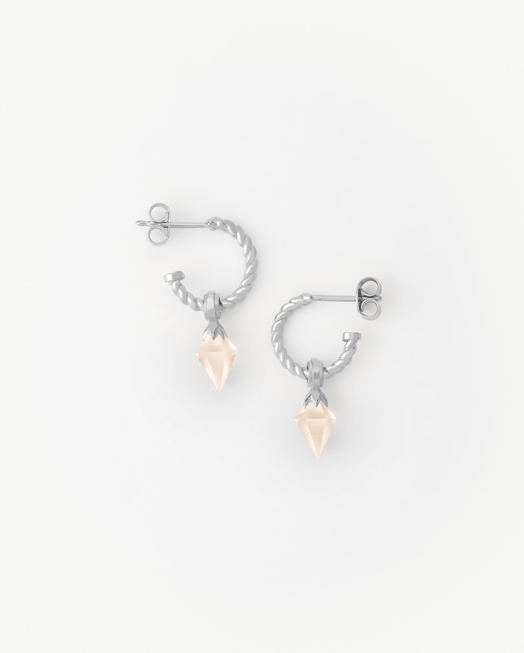 Essence Rose Quartz Hoop Earring